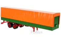 Auflieger flatbed platform trailer with cover